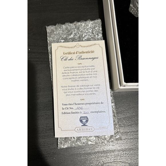 Arribas Brothers Disneyland Paris LE Glass Key Frozen Olaf 106/200 W/ Box & COA - Picture 3 of 11